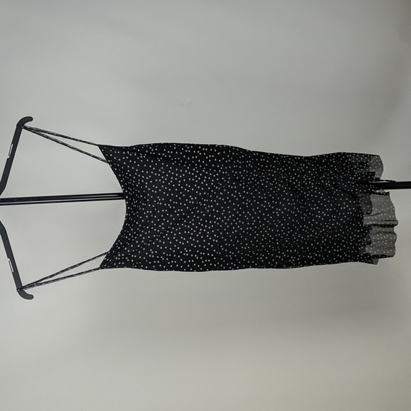 PrettyLittleThing Dress Size 20 Black Purple Polka Dots Sleeveless Bodycon NEW - Picture 4 of 8